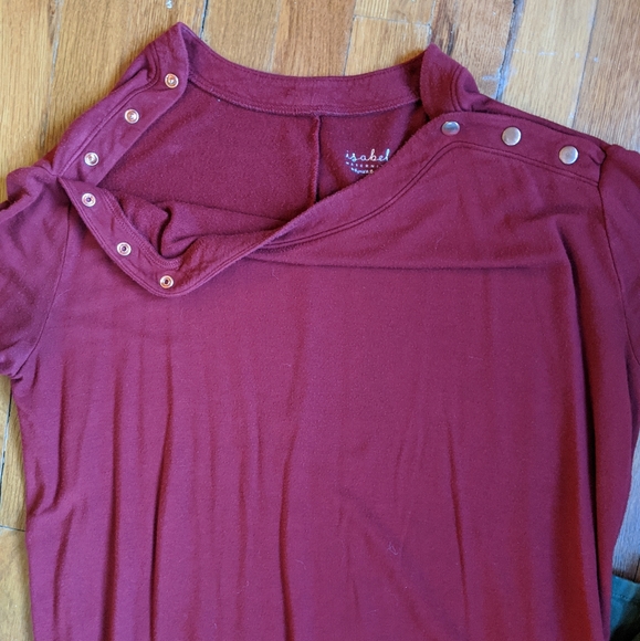 ☀️ Wine Maternity tunic shirt - Picture 3 of 4